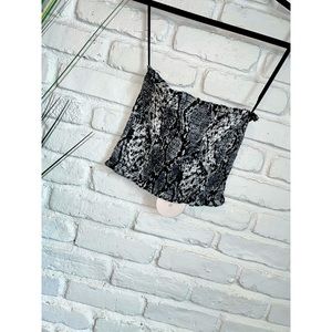 Snakeskin patterned tube top